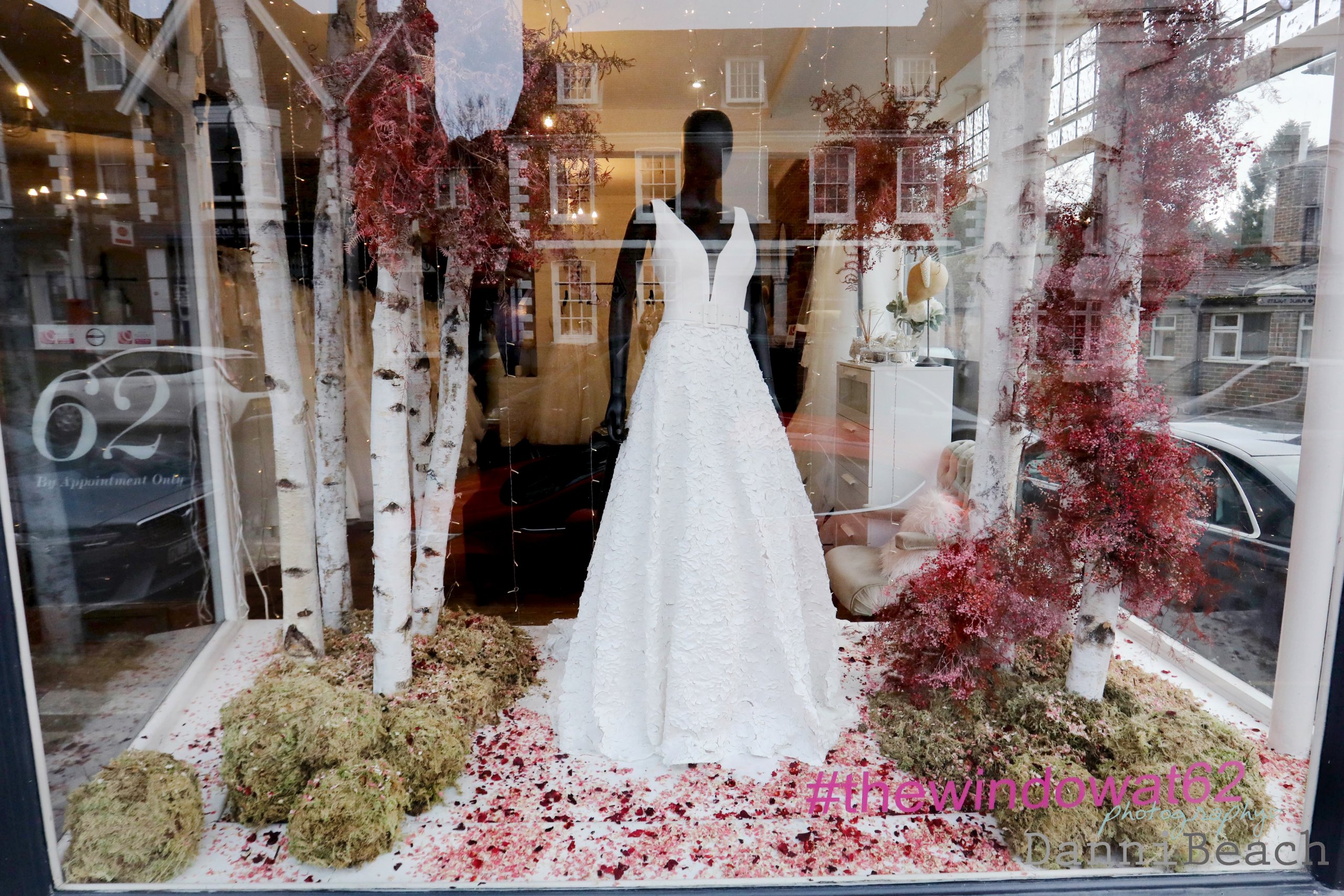 Spring wedding inspiration window display