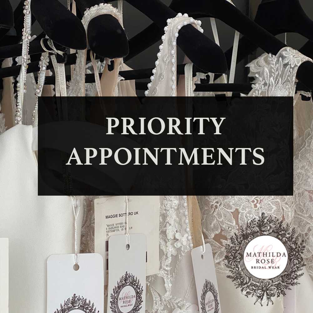 priority urgent wedding dress appointments sussex