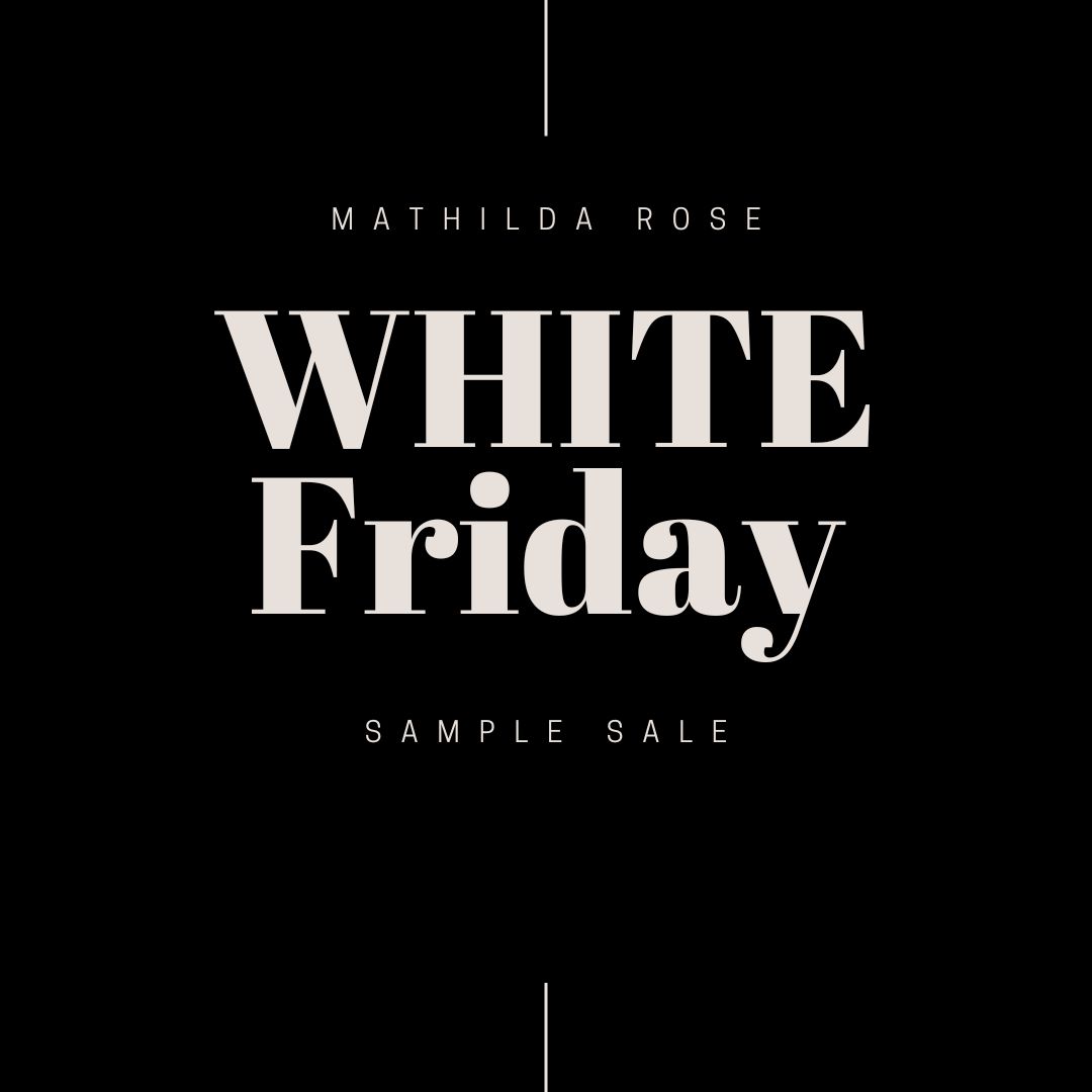 white friday wedding dress sample sale