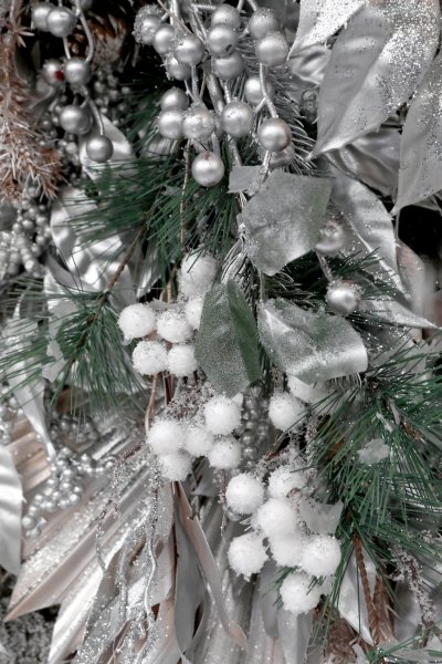 Christmas tree wedding dress window display